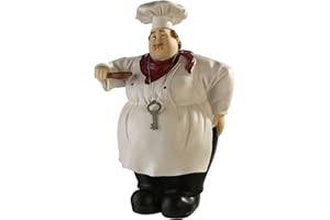 CASABLANCA MODERNES DESIGN Casablanca - skarbonka "Luigi - kucharz" z poli - ręcznie malowana - zamykana na zamek i klucz - wysokość 31 cm