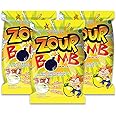 Zour Bomb Lemon - Pack Of 3 (110 Gram Each), Sour Candy In Lemon Flavor Combo Pack, Product Of Thailand || Share With Friends & Family