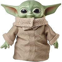 Mattel Star Wars Peluche de Baby Yoda de El Mandaloriano - Cuerpo Blando y Base Robusta - 28 cm - Regalo para Fans y Coleccio