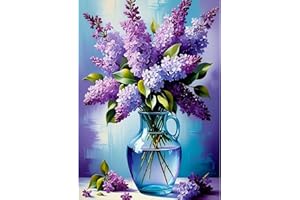 Fumupe 5D Fiore Diamond Painting Adulti, Fiore Diamond Painting Kit Completo, Diamantini Crystal Art, Strass Ricamo a Punto Croce Hobby Creativi Adulti Decorazioni da Parete e Casa 30x40cm