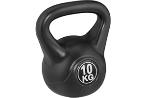 ‎RELAXDAYS Relaxdays Kettlebell, verschied. Größen, Kugelhantel Kunststoff, Fitness Workout, Damen & Herren, Schwunghantel, schwarz