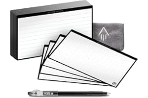 Rocketbook Cloud Cards - Biglietti d'indice riutilizzabili ecologici con 1 penna Pilot FriXion ColorStick e 1 panno in microfibra inclusi - Set singolo da 40 pezzi