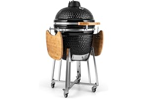 Klarstein Kingsize Kamado Grill (barbecue en céramique, très large set d'accessoires : pierre à pizza, pierre déflecteur, 2 étages grill, rack pour les côtes de porc, etc.)
