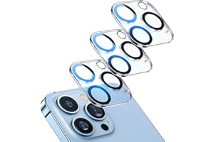 Giftorld [3-pak ochraniaczy na obiektyw aparatu zaprojektowany dla iPhone'a 13 Pro/13 Pro Max, szkło hartowane 9H, odporne na zarysowania, przyjazny dla etui, koło nocne, bez pęcherzyków powietrza HD