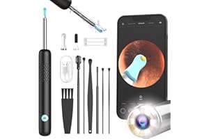 VLIKE Otoscopio: Cámara de Limpieza de Oídos 1080P WiFi, Cámara de Oído con Ángulo Amplio de 360°, Otoscopio Inalámbrico Resistente al Agua IP67, Endoscopio para Oidos con 6 Luces LED para iOS, Android