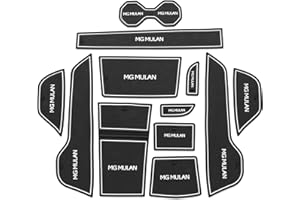 smabee Lot de 12 tapis antidérapants pour portail de voiture compatible avec MG4 MG 4 EV - Tapis antidérapant pour console centrale - Accessoires d'intérieur (blanc)