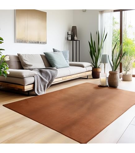 HomebyHome Laagpolig tapijt, woonkamer, 160 x 230 cm, crème, wasbaar tapijt voor slaapkamer, eetkamer en ideaal als keukentapijt, extra zacht, effen, antislip, modern