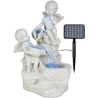 Gartenbrunnen Solar Für Outdoor Mit Beleuchtung LE Produktbild-Vorschau 2