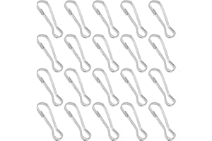 YQQYG 20 PCS Stainless Steel Flag Pole Clips, Metal Clips to Hold Flag, Spring Snap Hooks Flagpole Clip, Banner Clip for Flagpole Accessories