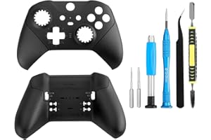 BSUZUN Ersatz-Reparatur-Set für Xbox One Elite Series 2 Controller, Schwarz