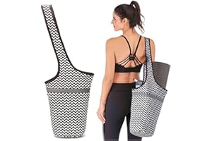 JOYHAZE Yogamatten-Tasche mit großer Tasche, große Kapazität, Pilates-Matte, Tragetasche für Frauen, Sport, Fitnessstudio, Einkaufen, leicht zugänglich und leicht, passend für die meisten Matten