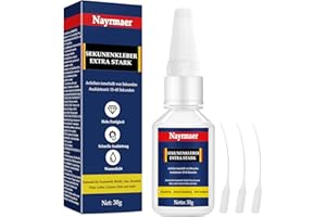 NAYRMAER 30 g Super Glue Extra Strong, Waterproof Super Glue with Anti-Clog Cap, All-purpose Adhesive for Plastic, Glass, Wood, Metal and much more