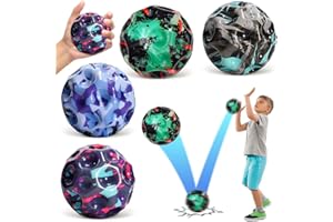 HZMJDHZM 4 Stück Astro Jump Balls, 7 cm Space Ball Hüpfbälle Bounce Ball Mini Bouncing Bounce Ball Springen Ball Gummiball Bouncy Balls Bounce-Loch-Ball Stressabbau Spielzeug für Kinder(4)