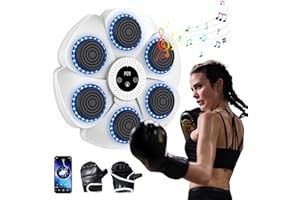 ‎EAGERMINDS Musik-Boxmaschine, 2024 Neue Smart Bluetooth-Musik-Boxmaschine mit Boxhandschuhen, Wandmontierte Boxmaschine, 9 Geschwindigkeitsmodi und Zählmodus für Erwachsenen und Kindern