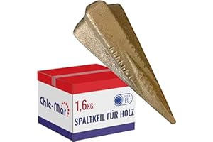 Chle-Mar - Spaltkeil für Holz | Drehspaltkeil aus Gehärtetem Stahl | Holzspaltkeil für Kaminholz & Brennholzspalter | Effektives & Sicheres Holzspalten | Spezialistischer Fällkeil 1,6 kg
