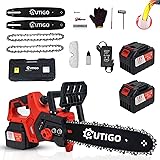 OUTIGO Motosega a Batteria, Motosega 12 Pollici, Motosega a Batteria 9000mAh, Motosega Brushless 2 Catena ad angolo retto aff