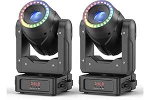 OSUSUENT Cabeza móvil Lyre LED luces de escenario 180W, dmx512 luz de fiesta efectos de iluminación RGBW LED 3 prismas zoom efecto para fiesta DJ boda bar - 2PCS