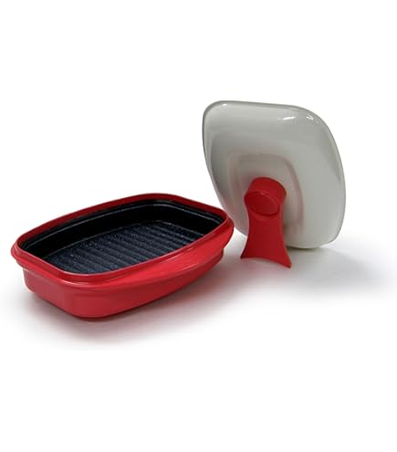 Magnetrongrillpan met deksel, veilige magnetron-grillpan met