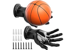 2 stycken palmformade basketförvaringshyllor, handväggfäste för bollar med 4 skruvar 4 spikar, bollhållare, vägg, universell väggmontering, bollhållare för basket, fotboll, fotboll