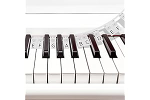 UQQU Premium Piano Keyboard Stickers, Removable Note Labels for Beginners, 88-Key Full Size, Easy to Apply and Remove, Enhance Learning and Playing Experience, No Need Stickers,Reusable -Classic Black