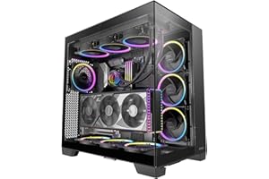Antec C8, RTX 40 Compatible, Dual-Chamber Layout, tooless Design, Type-C, 360mm Radiator Support, Seamless Tempered Glass Front & Side Panels, High Airflow Full-Tower E-ATX PC Case, No Fans