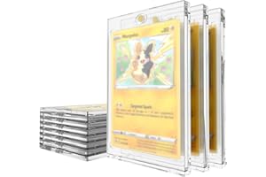 Mcbazel 35PT Magnetic Card Holder,Magnetic Trading Card Holders(Box of 10),Game Card Case Hard Protective Game Card Storage Case with UV Protection Transparent