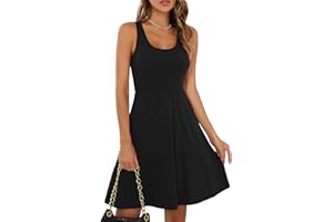 Missufe Damska letnia sukienka, minisukienka, rockabilly, na czas wolny, sukienka skaterska, krótka sukienka typu tank