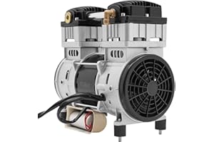 KAPIPALA Compresseur d'air 1500 W Tête de pompe 220 V 1380 tr/minMoteur en cuivre pur avec 2 silencieux externes et 4 pieds amortissants Silencieux Excellente dissipation de la chaleur