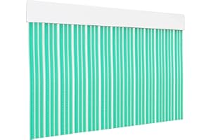 HOME MERCURY – Cortina Plana para Puerta Exterior o Interior, Material PVC – Libre de Insectos (210x90CM, Verde+Filo Blanco P12)