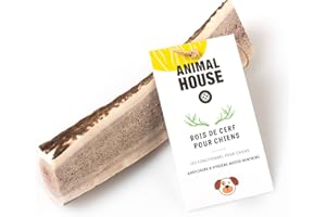 Animal House - Bois de cerf sectionnés de qualité supérieure pour Chiens - 100% naturels et résistants - Améliore l'hygiène bucco-Dentaire - Convient à Toutes Les Tailles (L)
