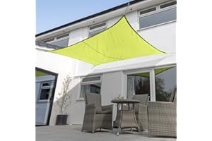 Kookaburra Waterproof Garden Sun Shade Sail Canopy in Lime 98% UV Block (3m x 2m Rectangle)