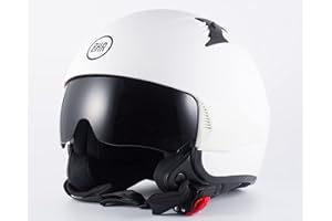 Casco Demi-Jet BHR 815 COMBY | Casco Scooter Omologato ECE | Casco Motorino con Visiera Parasole Antigraffio e Sgancio Micrometrico