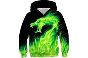 Loveternal Felpe Ragazzo Felpa Bambini Ragazzi Ragazze 3D Felpe con Cappuccio con Hoodie Tasche Manica Lunga Sweatshirt 5-13 Anni