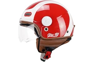 CGM Casco open face, 191G PIX SPRINT Rosso Bianco sagomata, M (56cm)