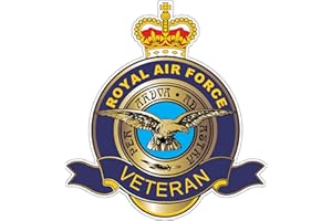 GET1 Royal Air Force Veteran Car Sticker - for Exterior or Window (Window)