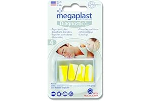 PARODI & PARODI antihumor Suaves Funda de plástico, favorecer el sueño, Dormir antiruido, Juego de 4 Tapones para los oídos Reutilizables de Espuma, Amarillo, M Unisex Adulto