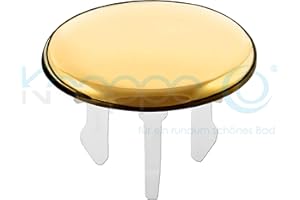 KNOPPO® Waschbecken Überlauf Abdeckung/Design Überlaufblende - Cap (gold)