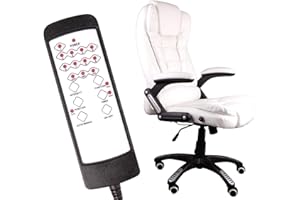 GIOSEDIO Fotel do masażu BSB002M fotel szefa, wygodny fotel biurowy z regulowanym oparciem, 6-punktowy fotel do masażu, nowoczesny i elegancki design, do domu i biura