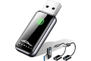 CarPlay Wireless Adapter für iPhone, Mavlou Stabiler Schneller Mini CarPlay Stick, Superschnelle Upgrade von Wired auf Wireless CarPlay, Plug & Play, für iOS 10+ & Autos mit Wired CarPlay (Schwarz)