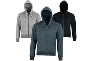 VASTER Sudaderas Capucha de Lana Motocicleta Hombre - Chaqueta Moto, Sudadera Capucha con Cremallera y Armadura Extraíble (EN 17092-3), Engranajes Moda