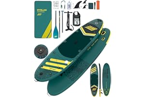 FIVELAKE Tavola gonfiabile per stand up paddle,335 x 88 x 15 cm di larghezza, per tutti i livelli di abilità e tutto incluso con pagaie regolabili, pompa a mano,