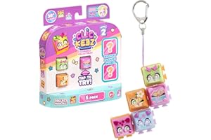 CLICKEEZ 5-Pack Series 2 - 5 Kawaii Click Figures - Changeable Keycap with Keychain - Sensory Fidget Toy with ASMR Click Effect - Collectable - From 6 Years