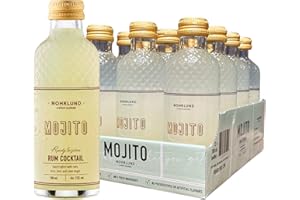NOHRLUND Mojito Pre-Mixed and Ready to Drink Cocktails | Handcrafted & Organic |180 ml | 7.5% ABV | Pack of 12 (12-Pack, Mojito)