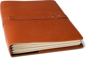 Theodore A4 Couverture de Journal en Cuir - Couverture de Carnet de Recettes Souvenir de Famille - Peut Contenir 4 Carnets Moleskine XXL