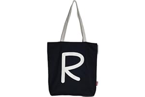 Hello-Bags. Bolso Tote bag inicial con cremallera, forro y bolsillo interior. Exterior: Algodón 100%. Incluye bonito sobre kraft de regalo. Medidas: 37 X 38 cm.