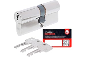 Abus Sicherheitsschloss Profilzylinder C73 gleichschliessend + 3 Schlüssel + ToniTec CodeCard 30 35