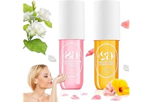 ZTBFHLZQ 2 Stück Parfüm Bodyspray Damen, 90ml Parfum Body Spray, Hair and Body Fragrance Mist, Fruchtiges Body Mist, Lang Anhaltender Duftspray, Parfum Damen Set, für Reisen,Urlaubsreise,Gift for Women