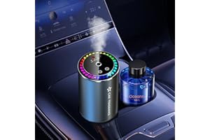 TOWONSHY Profumatore Auto Diffusore con 50ml (Brezza Marina) Elettrico Fragranze Deodorante, ON/Off Automatico, Sensore Musicale, Nebulizzatore ad Ultrasuoni, 3 Modalità, Ricaricabile, Durata di 5 Mesi BJ-579