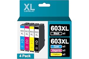 LOFBLAT 603XL Cartouches d'encre compatibles pour Epson 603 603 XL Cartouches d'encre pour Epson Expression Home XP-3100 XP-4100 XP-2100 XP-2105 XP-3105 XP-4105 Workforce WF-2830 WF-2810 WF-2835