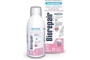 Biorepair, Collutorio ad Alta Densità Protezione Gengive, Combatte il Sanguinamento Gengivale e Parodontite, con Acido Ialuronico e Zinco Antibatterico, Senza Fluoro, Alcool e Clorexidina, 500ml